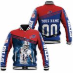 14 Stefon Diggs 14 Buffalo Bills Great Player NFL Personalized 1 Baseball Jacket