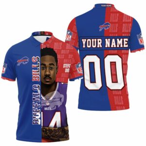 Buffalo Bills Stefon Diggs 14 White Jersey Inspired Style Polo Shirt For  Men - Banantees