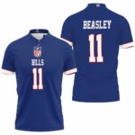 Buffalo Bill Cole Beasley 11 Nfl Blue Jersey Inspired Style Polo Shirt All Over Print Shirt 3d T-shirt