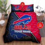 Buffalo Bills 2 NFL Gift For Fan Personalized Duvet Quilt Bedding Set Trending