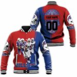 Buffalo Bills AFC East Division Baseball Jacket Champions Poco Loco Skull Personalized