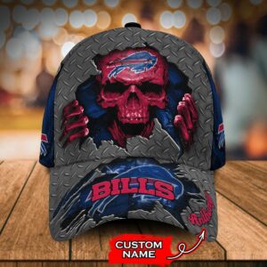 Buffalo Bills 3D Cap SKULL NFL Custom Name