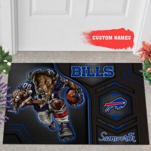 Buffalo Bills 3D Doormats NFL Custom Name