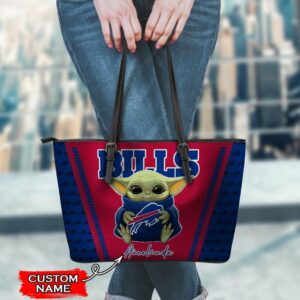 Buffalo Bills 3D PU Leather Bag NFL & Baby Yoda CUSTOM NAME
