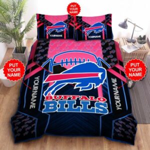 Buffalo Bills 6 NFL Gift For Fan Personalized Duvet Quilt Bedding Set