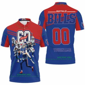 Buffalo Bills 60th Anniversary Afc East Division Champs Personalized Polo Shirt