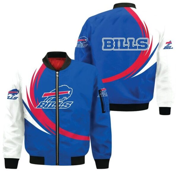 Buffalo Bills Bomber Jacket graphic curve