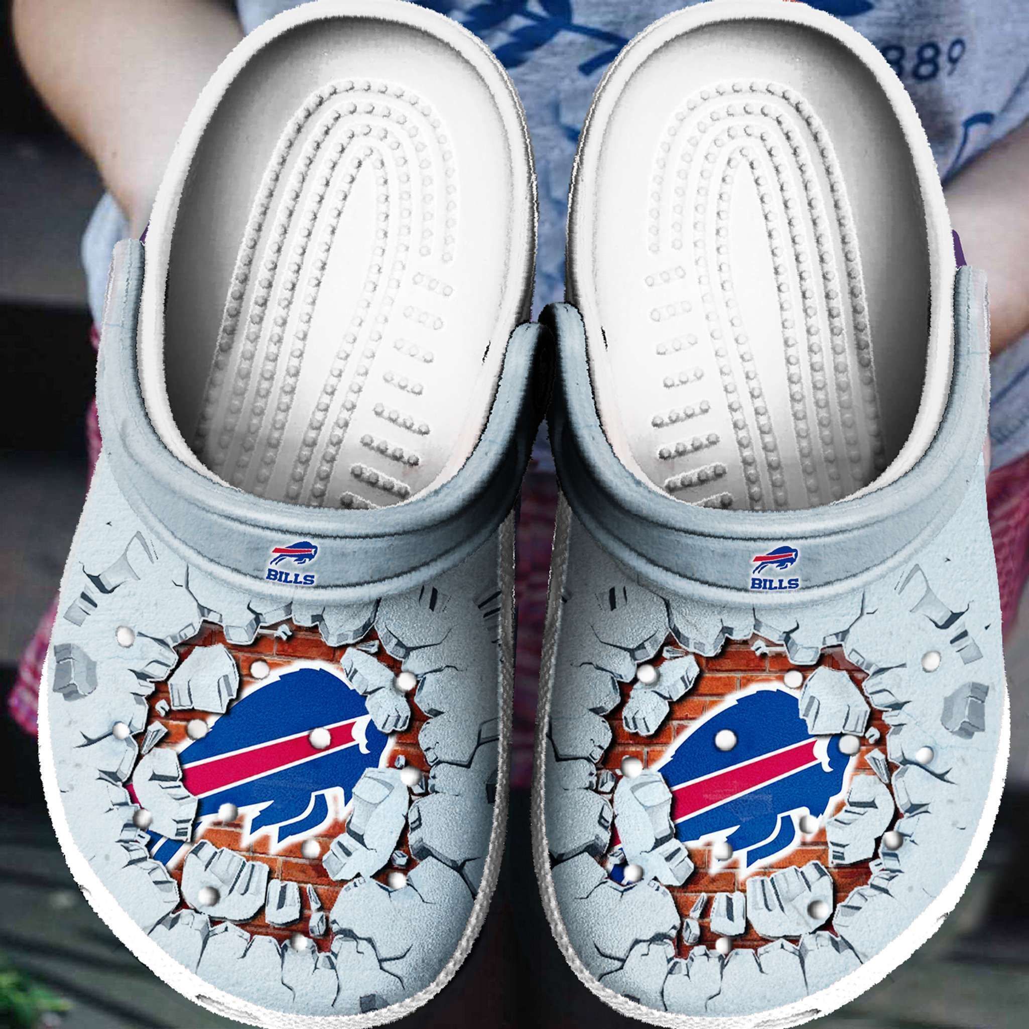 NFL Buffalo Bills Kids Crocs Mens 3 Womens 5 New York 