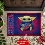 Buffalo Bills Doormats Baby Yoda NFL 01 Custom Name