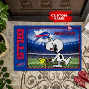 Buffalo Bills Doormats Snoopy NFL 02 Custom Name