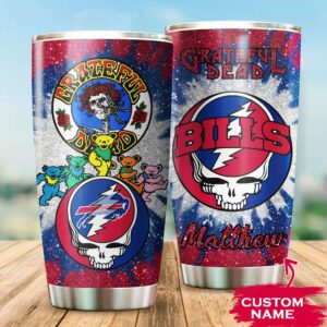 Buffalo Bills Grateful Dead Custom Name Tumbler