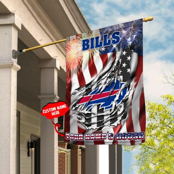 Buffalo Bills " Happy Independence Day" House & Garden Flag