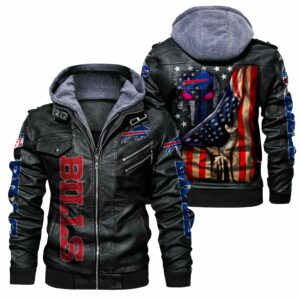 Buffalo Bills Logo NFL Leather Jacket For Men And Women - Freedomdesign