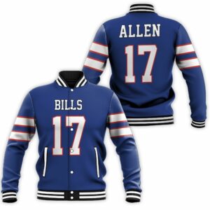 Buffalo Bills Josh Allen Game Royal Inspired Style Baseball Jacket BJ1065