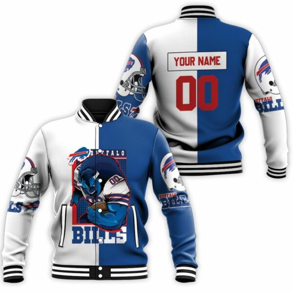 Buffalo Bills Mascot AFC East Champions Personalized Baseball Jacket BJ2058