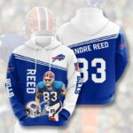 Buffalo Bills NFL 83 Andre Reed Signature NFL Logo Gift For Fan 3D Hoodie