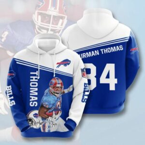 Buffalo Bills NFL 84 Thurman Thomas NFL Logo Gift For Fan 3D Hoodie