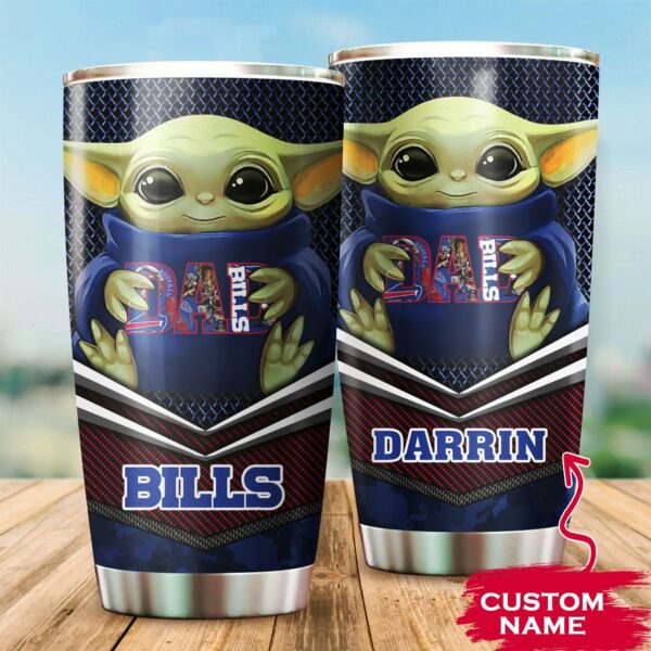 Buffalo Bills NFL Baby Yoda Tumbler Custom Name