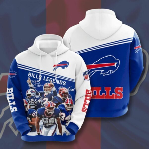 Buffalo Bills NFL Bills Legends Signature 3D Hoodie