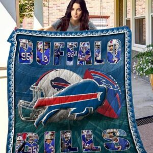 Buffalo Bills NFL Team Members Team Classic Fan Gift Idea Quilt Blanket