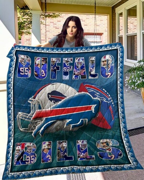 Buffalo Bills NFL Team Members Team Classic Fan Gift Idea Quilt Blanket