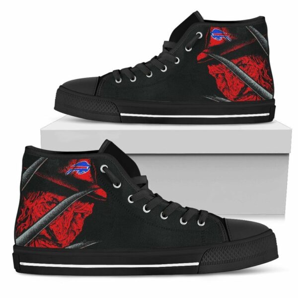 Buffalo Bills Nightmare Freddy NFL Custom Canvas High Top Shoes