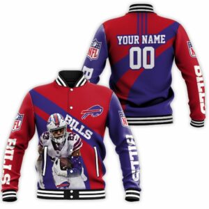 Buffalo Bills Number 23 Aaron Williams With Sign Personalized Baseball Jacket BJ0653