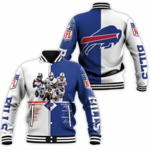 Buffalo Bills Players Signed 3D Baseball Jacket BJ1123