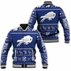 Buffalo Bills Ugly Sweatshirt Christmas 3D Baseball Jacket BJ1075