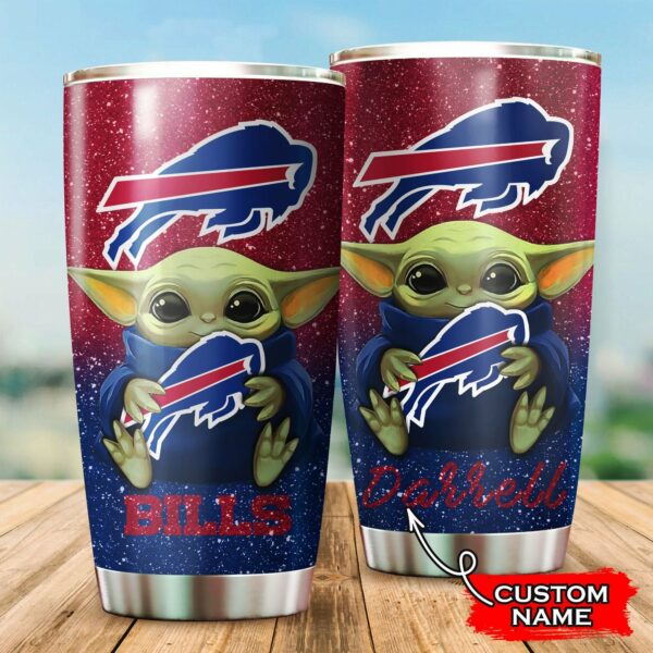 Buffalo Bills Yoda Custom Name Tumbler