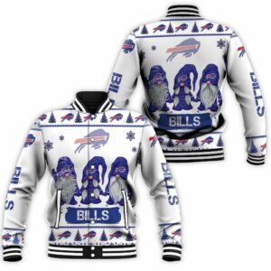 Christmas Gnomes Buffalo Bills Ugly Sweatshirt Christmas 3D Baseball Jacket BJ0844