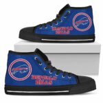 Circle Logo Buffalo Bills NFL Custom Canvas High Top Shoes