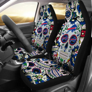 Colorful Skull Buffalo Bills Car Seat Covers