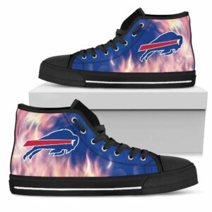 Fighting Like Fire Buffalo Bills NFL Custom Canvas High Top Shoes