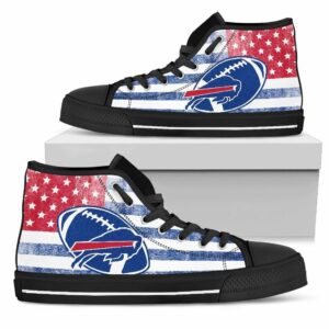 Flag Rugby Buffalo Bills NFL Custom Canvas High Top Shoes