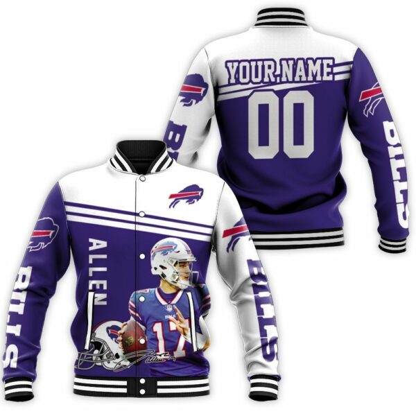 Josh Allen 17 Buffalo Bills Legend Signature 3D Personalized Baseball Jacket BJ1576