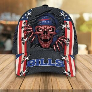 Buffalo Bills NFL Football Skull Custom Name Classic Cap