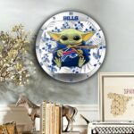 NFL Buffalo Bills Baby Yoda Grogu Clock