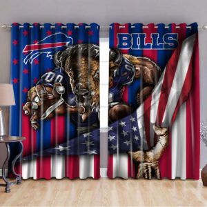 Buffalo Bills Bedroom Curtain