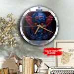 NFL Buffalo Bills Skull Clock Custom Name