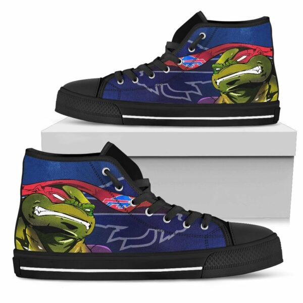 Turtle Buffalo Bills Ninja NFL Custom Canvas High Top Shoes