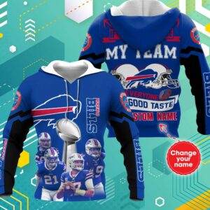 Detail Bufallo Bills Nfl 3D Hoodie Personalized Team Player: