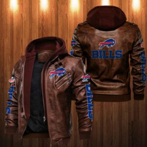 NFL Leather Jacket Buffalo Bills Custom Mens