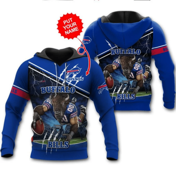 Buffalo Bills NFL Personalized All-over Print Hoodie