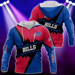 Buffalo Bills NFL All-over Print Hoodie T-Shirt Zip Hooded Sweatshirt