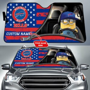 Buffalo Bills NFL Football Team Car Sun Shade Minions