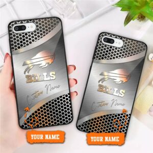 Buffalo Bills NFL Metal Personalized Glass Phone Case