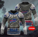 Buffalo Bills NFL Personalized 3D Metal Hoodie