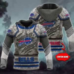 Buffalo Bills NFL Personalized 3D Metal Hoodie