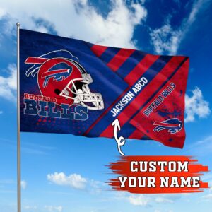 Deluxe Buffalo Bills Red Logo Flag Banner 3x5 Ft 2021 NFL Fan Home Decor NEW